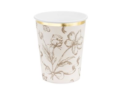 Pahvimukit 6kpl, beige 220ml