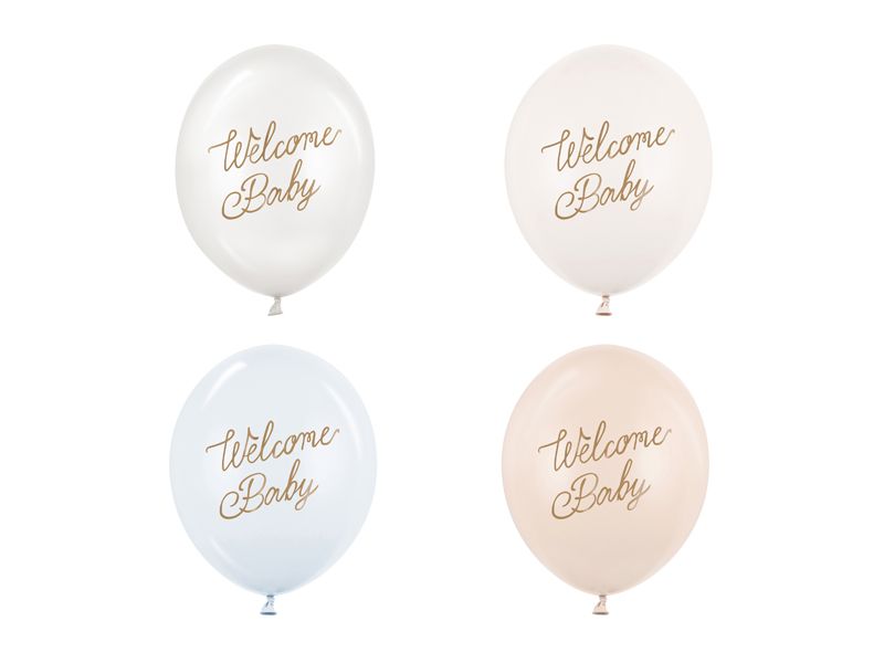 Ilmapallot welcome baby vaaleansininen, 50kpl