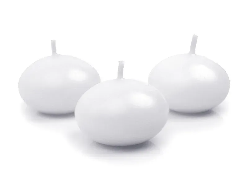 Valkoinen kelluva kynttilä