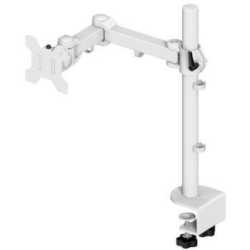 MANO Series, SELECT THE TYPE OF MONITOR ARMS: Single Manual Arm on Post White