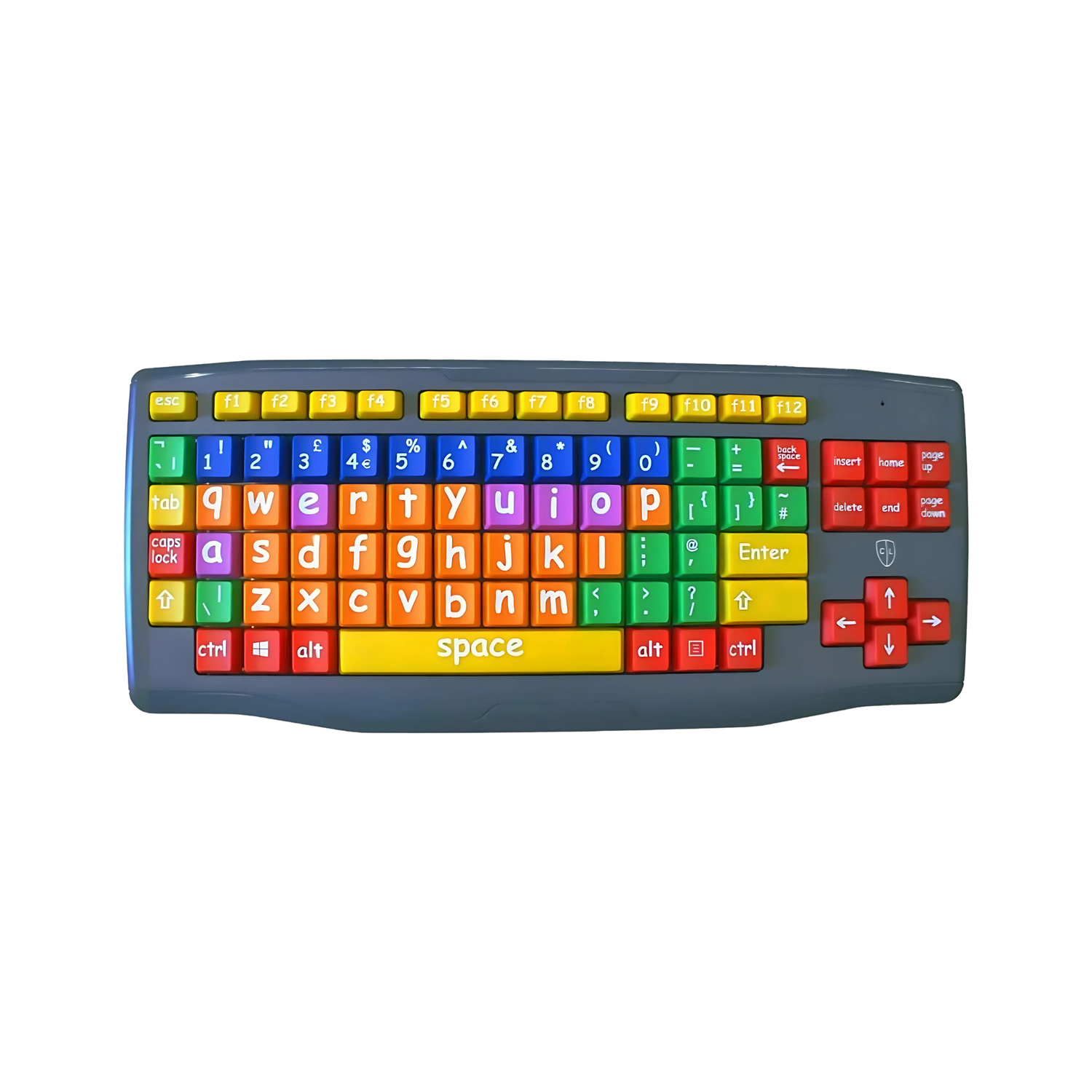 Easy2Use Keyboard: Large Key & Print, Multi-Coloured Keyboard (lower Case)