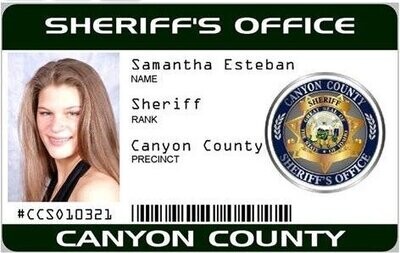 Sheriff CC Ausweis mit Foto und Namen