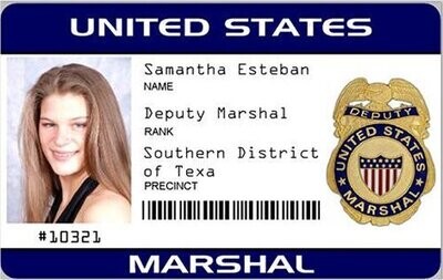 US Marshal Ausweis mit Foto und Namen