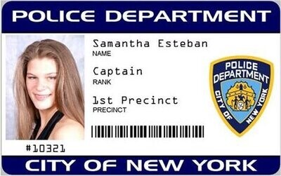 NYPD Ausweis mit Foto und Namen