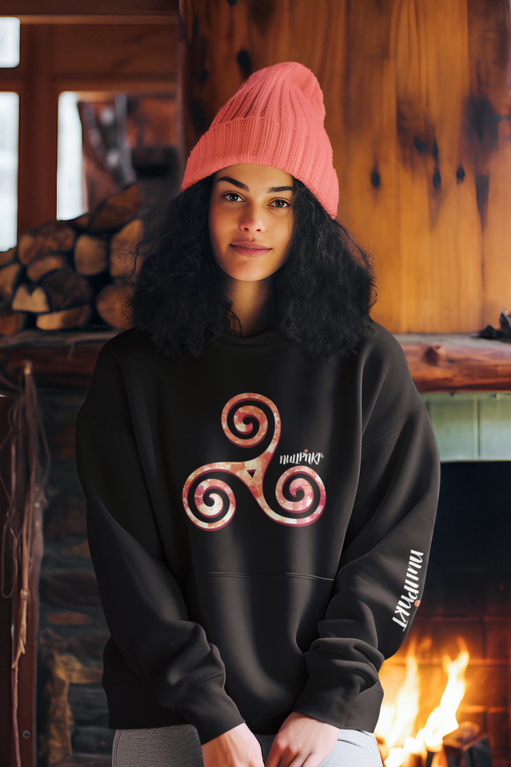 A Nullpnkt her Hoodie Triskele Orange