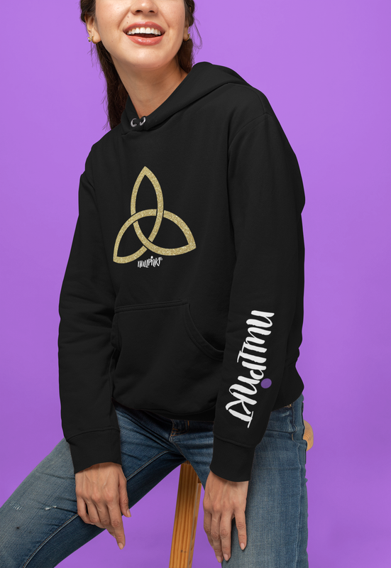 Nullpnkt her Hoodie Trinität Gold Glitzer Nullpnkt her Hoodie Trinität Gold Glitzer