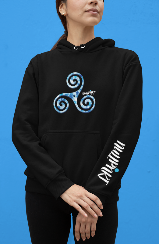 A Nullpnkt her Hoodie Triskele Blau A Nullpnkt her Hoodie Triskele Blau