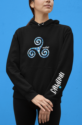 A Nullpnkt her Hoodie Triskele Blau