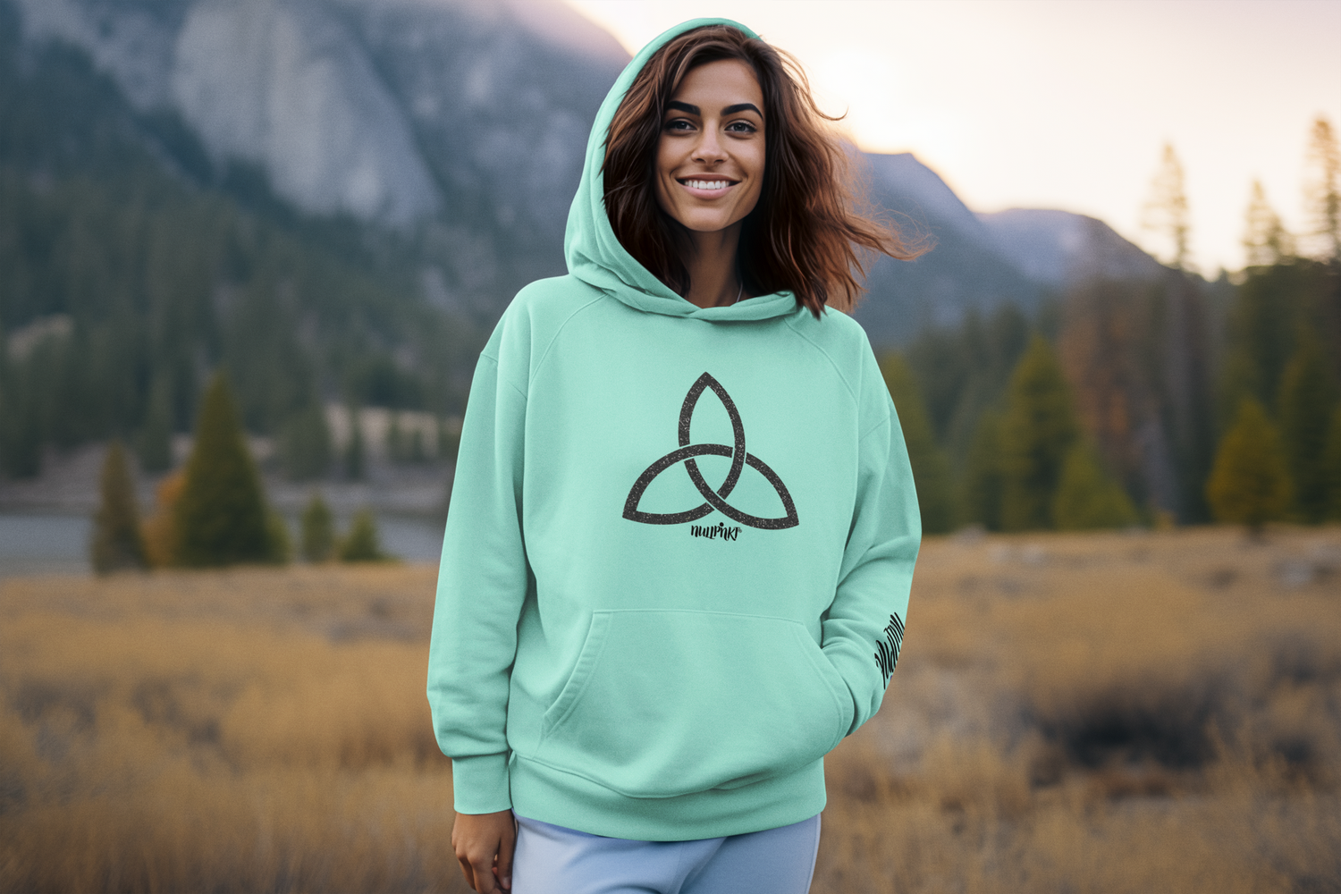 Nullpnkt her Hoodie Trinität Black Glitzer