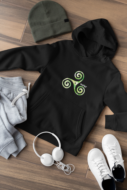 A Nullpnkt his Hoodie Triskele Grün