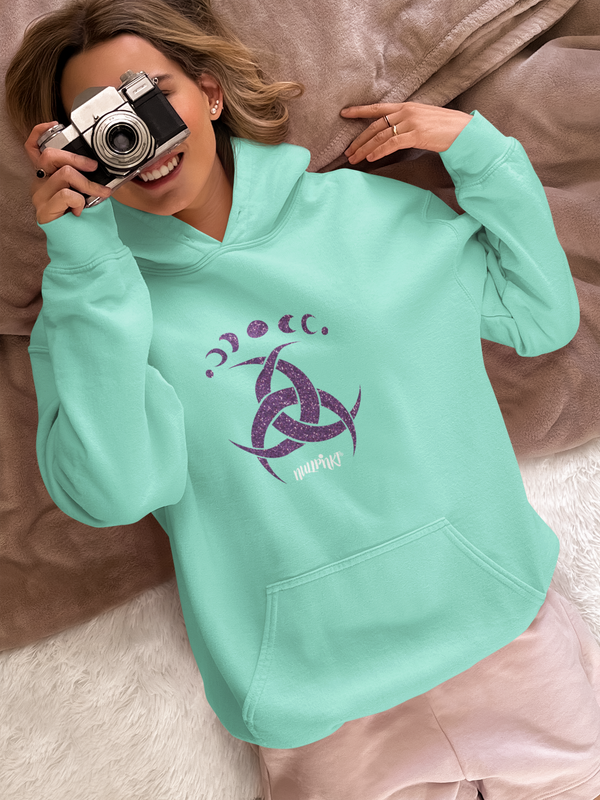 Nullpnkt her Hoodie Trinität Mond Lila Glitzer Nullpnkt her Hoodie Trinität Mond Lila Glitzer