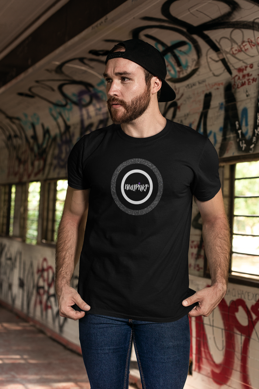 Nullpnkt his T-Shirt Bull Eye Black Glitzer