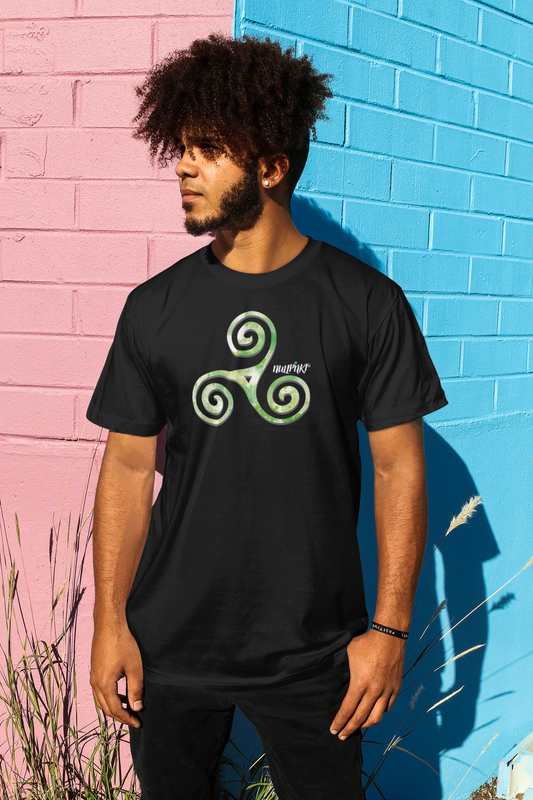 Nullpnkt his T-Shirt Triskele Grün