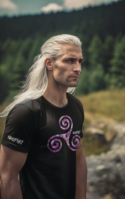 Nullpnkt his T-Shirt Triskele Lila