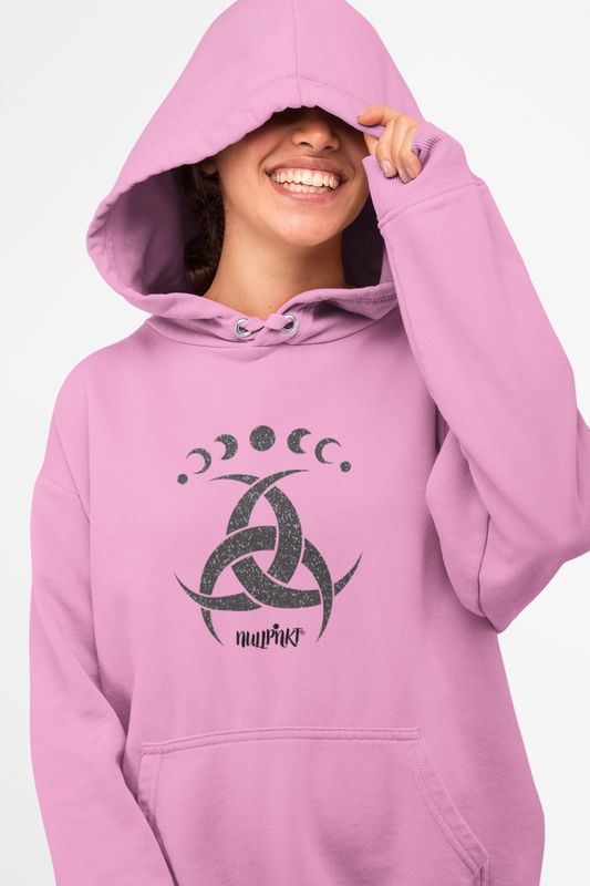 Nullpnkt her Hoodie Trinität Mond Black Glitzer