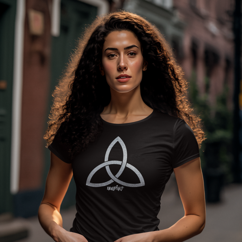 Nullpnkt her T-Shirt Trinität Mond Silber Glitzer