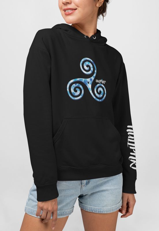 A Nullpnkt her Hoodie Triskele Blau