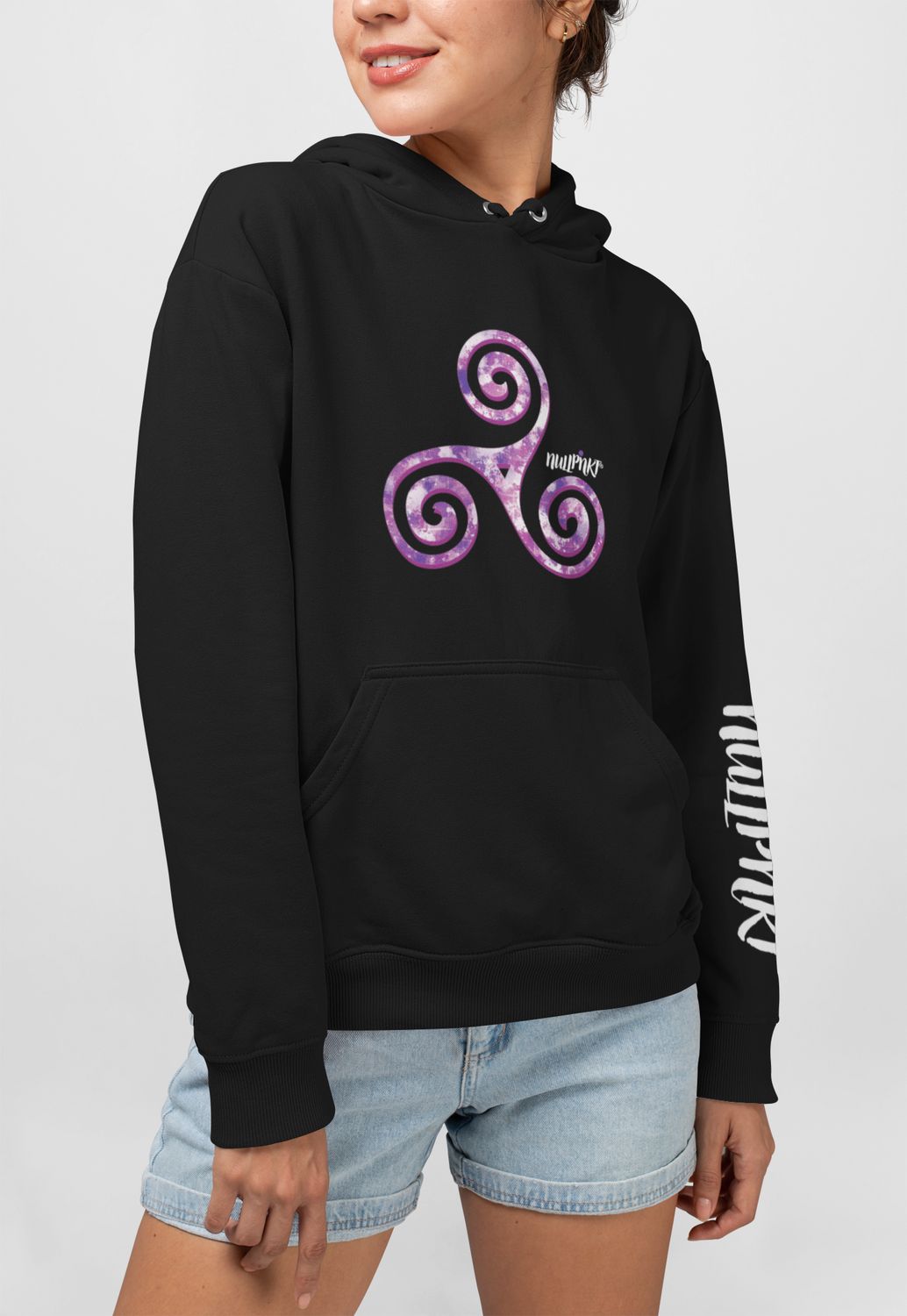 A Nullpnkt her Hoodie Triskele Lila