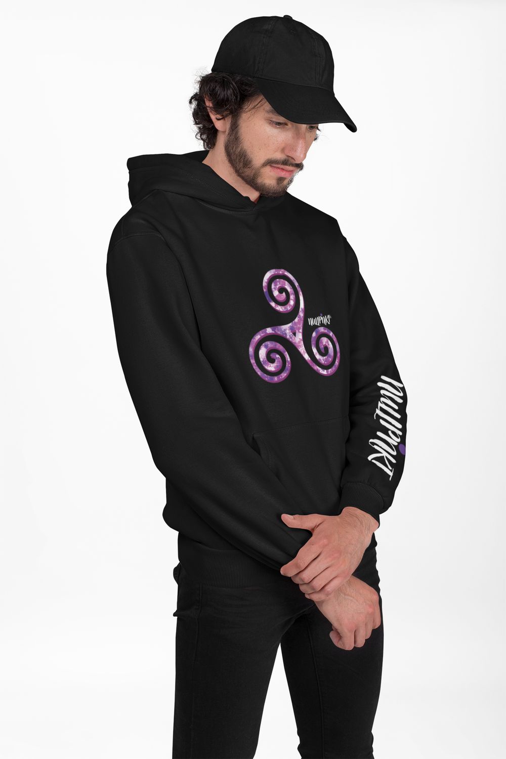A Nullpnkt his Hoodie Triskele Lila
