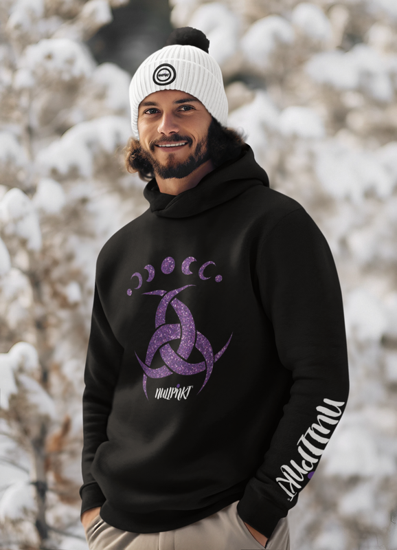 Nullpnkt his Hoodie Trinität  Mond Lila Glitzer