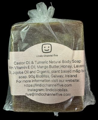 Castor Oil &amp; Tumeric Natural Body Soap 90g