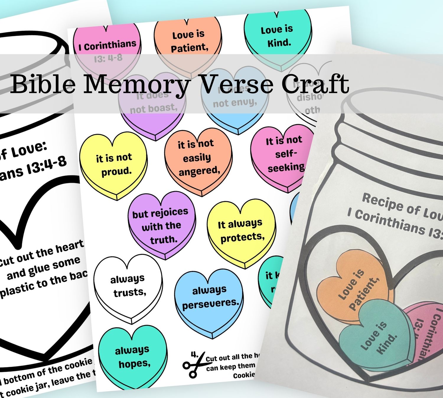 1 Corinthians 13 Memory Verse Craft