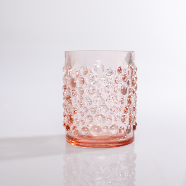 Glass vase PINK 8*8*10 cm