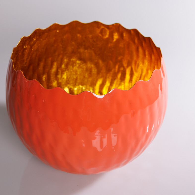 BOWL METAL 1PC ORANGE