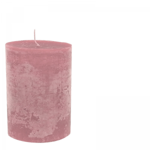 Handmade Ludo candle ø10x15 coralred Lifestyle