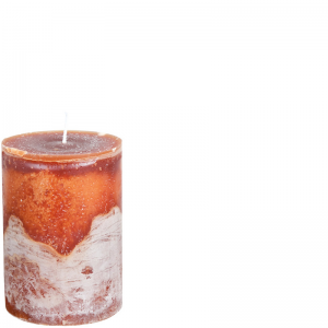 Ludo candle ø10x15 amberwaveorange