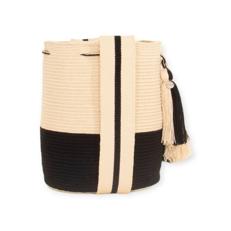 Dual-toned crossbody bag L | Black