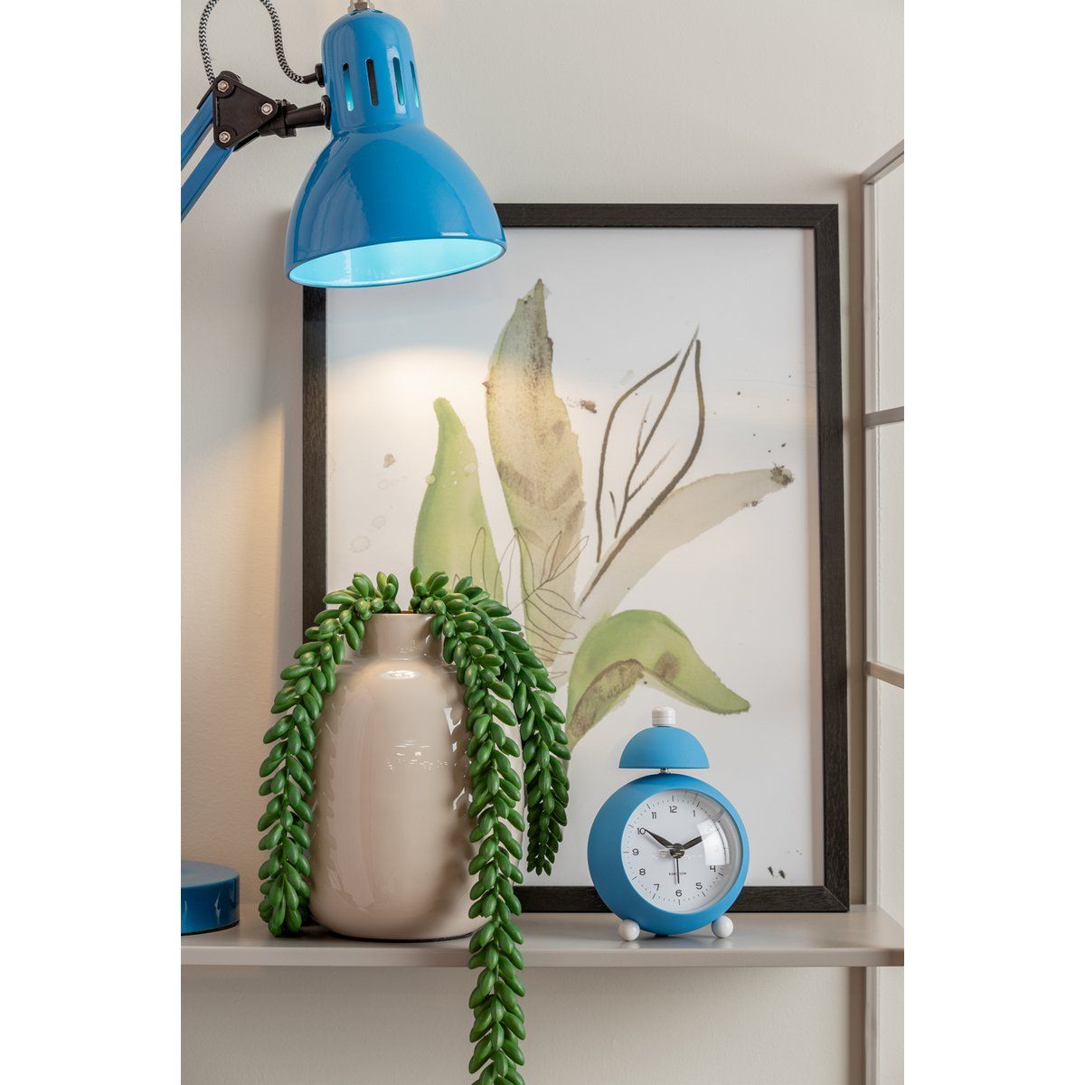 Wekker Chaplin blauw
