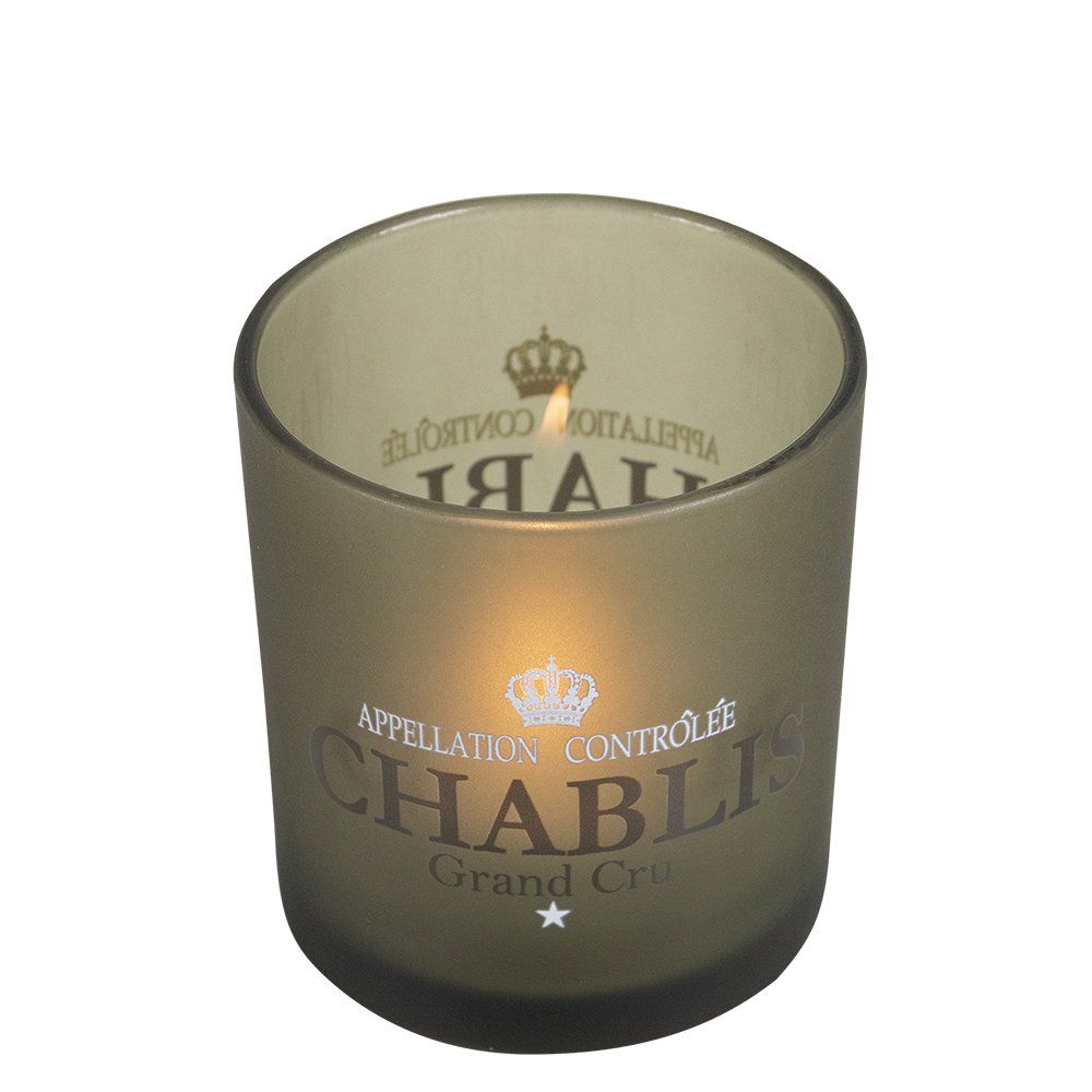 windlicht wijn chablis taupe small 8cm