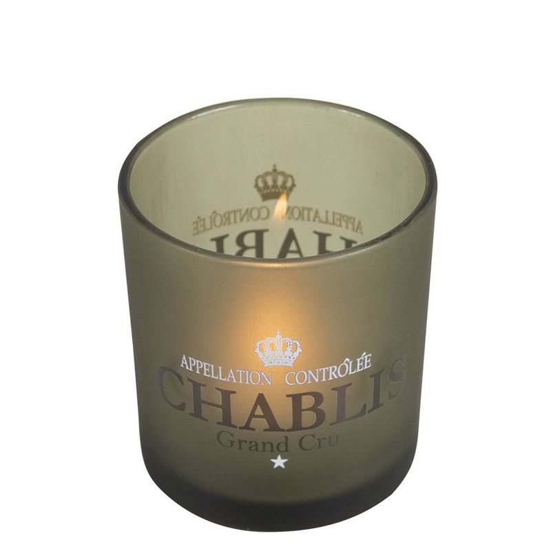 windlicht wijn chablis taupe small 8cm