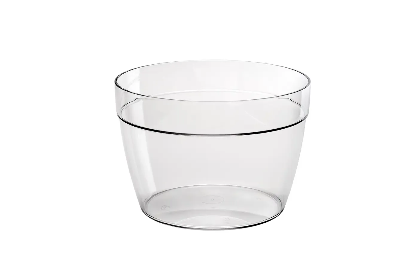 Ronde transparante ijsemmer cristal