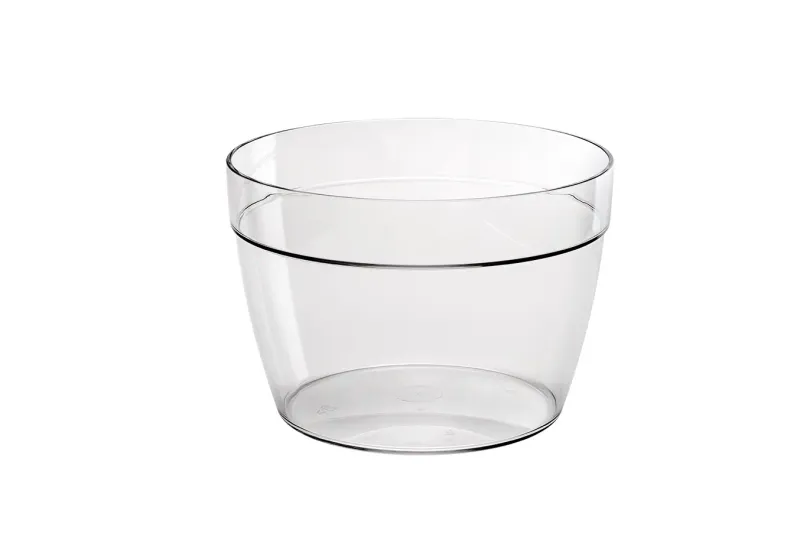 Ronde transparante ijsemmer cristal