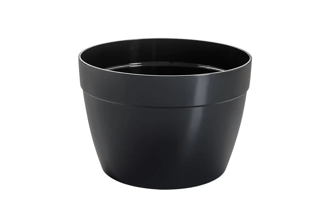 Ronde transparante ijsemmer cristal zwart