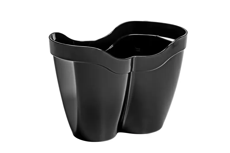 Dubbele transparante ijsemmer cristal zwart