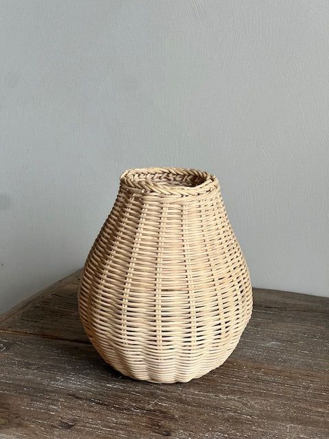 Rieten vaas 20x18 cm