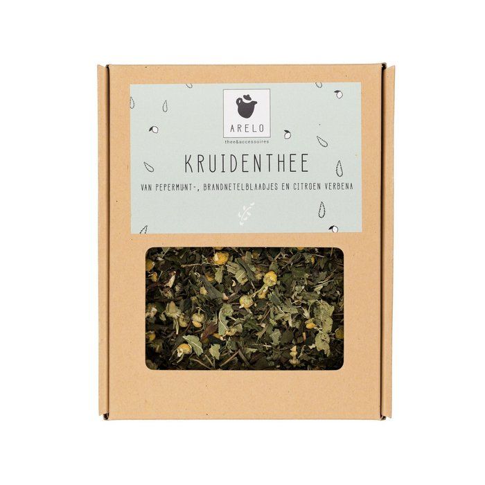 Kruidenthee van pepermunt- en brandnetelblaadjes
