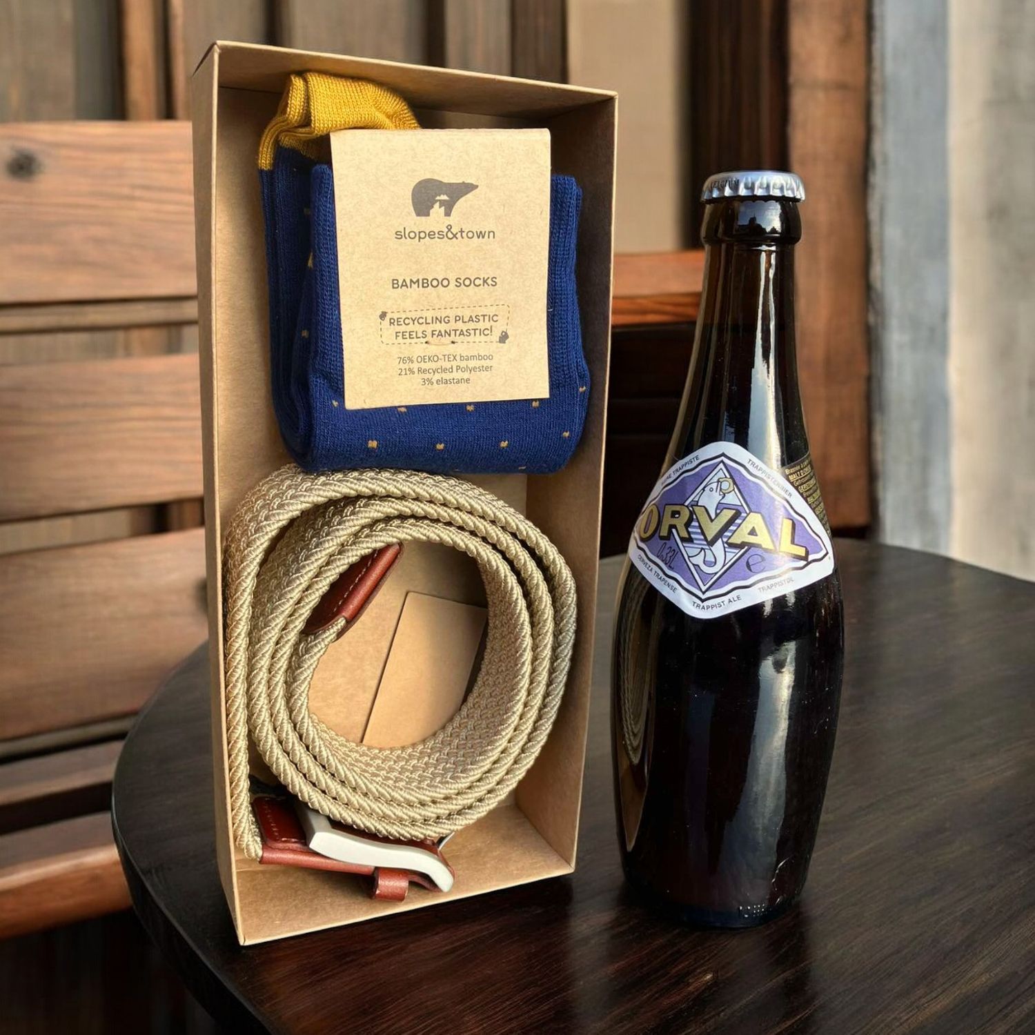 Bamboo Sock en Riem met een orval