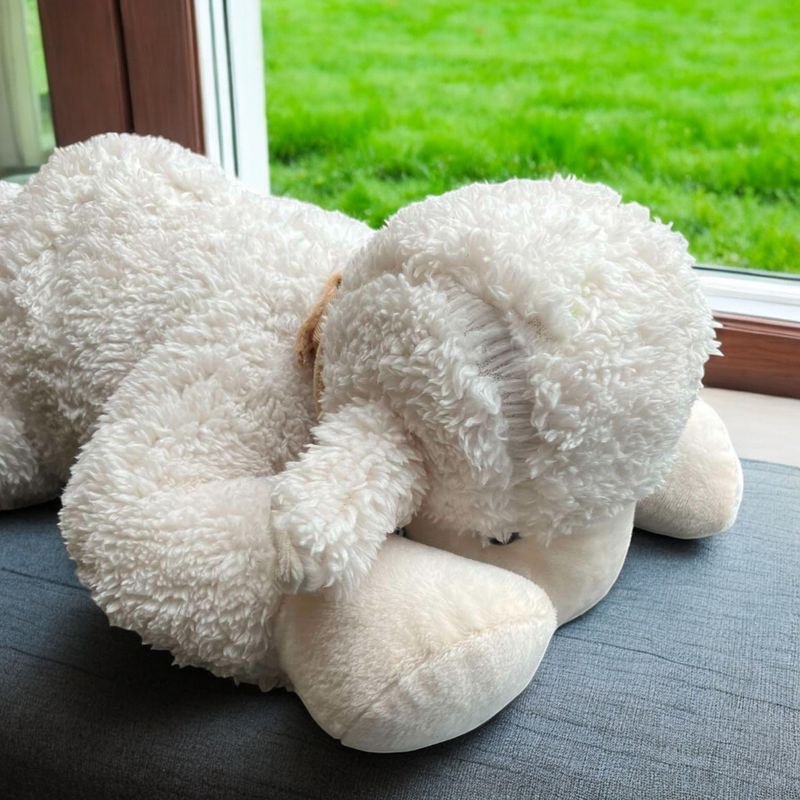 cuddly toy lamb laying 45cm