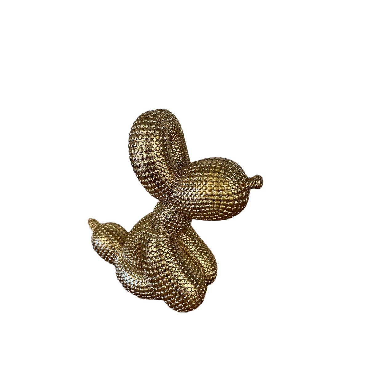 Polyresin ballon hond goud