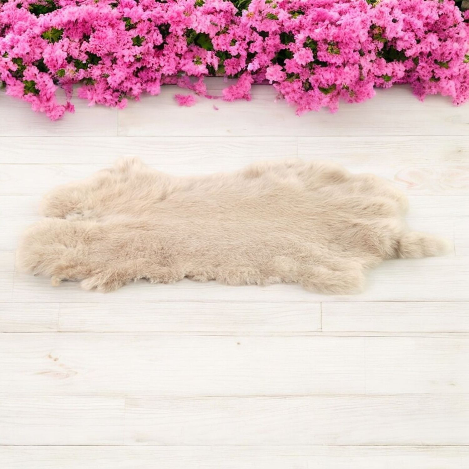 Konijnenvacht beige-L47B36H0,5CM