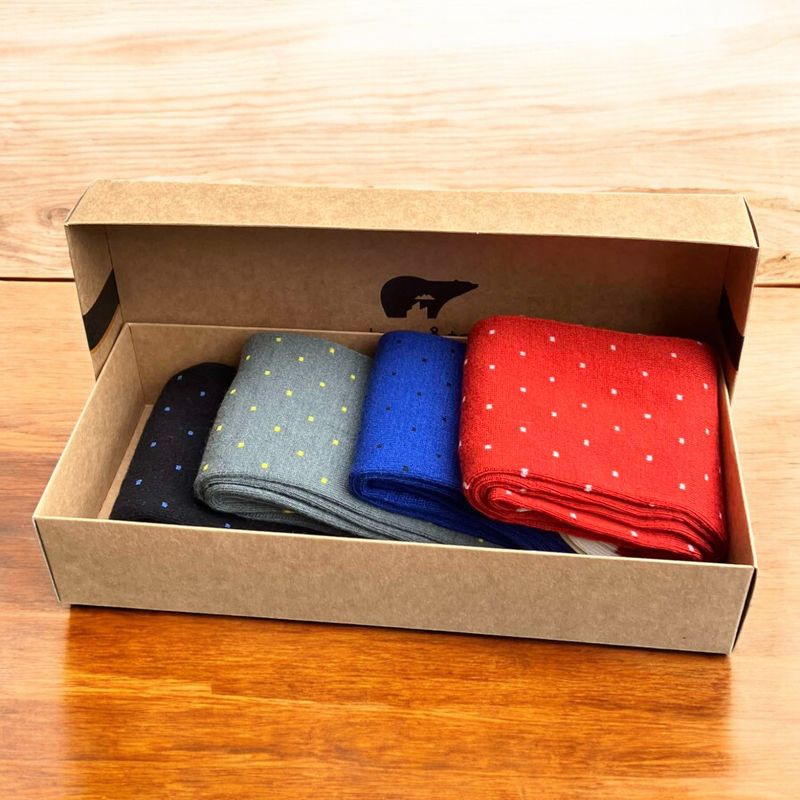 Geschenkdoos Dots Editie black red bleu yellow