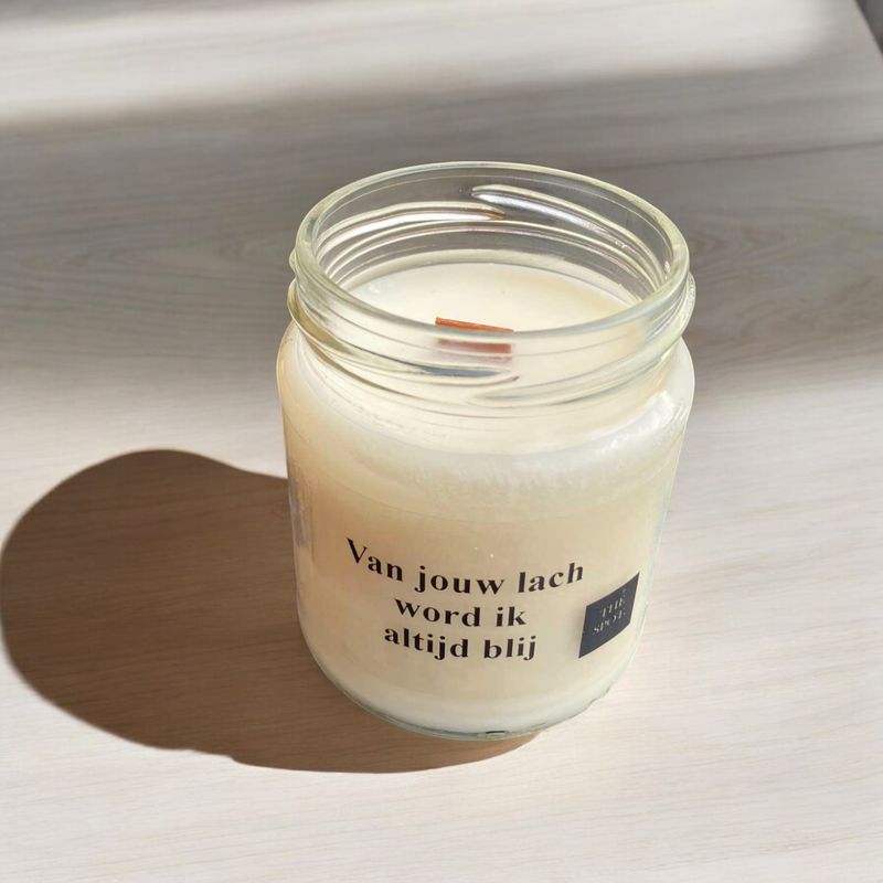 Van jou lach word ik altijd blij 6x8cm