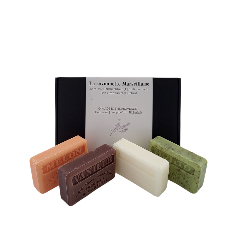 Zeep cadeau: Chevrefeuille, Mojito, Vanille, Meloen