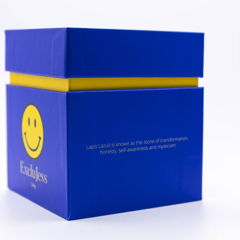 Smiley kaars - Blauw