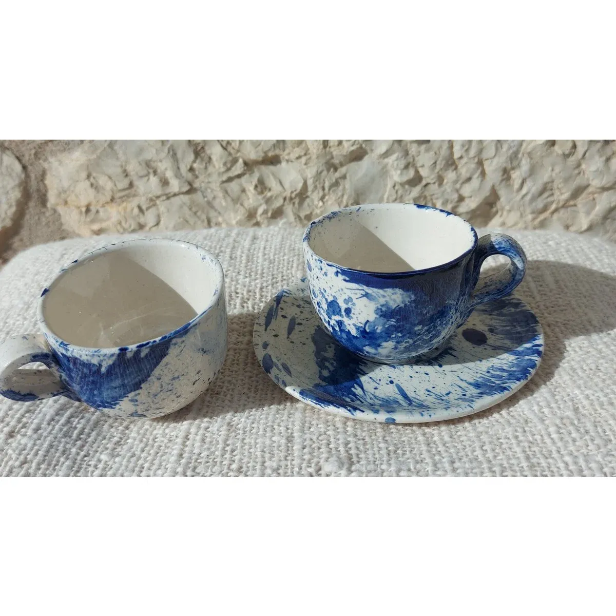 BLAUWE PICASSO HANDGEMAAKTE KERAMIEK