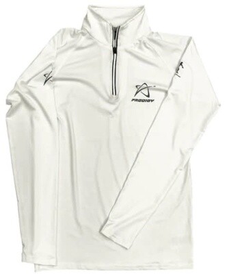 Prodigy Quarter-Zip Long Sleeve - White / Small